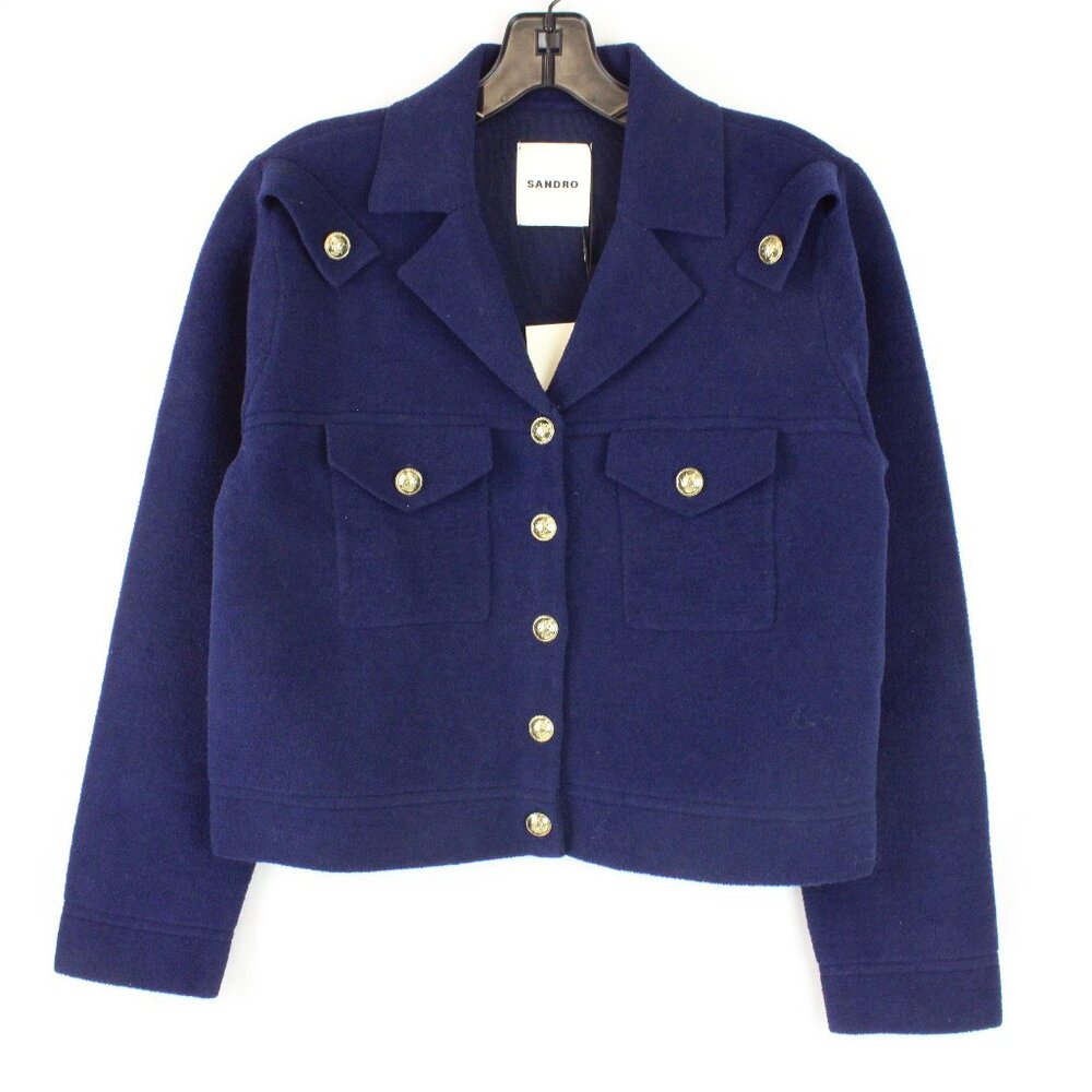 Sandro Blue Cardigan Sweater